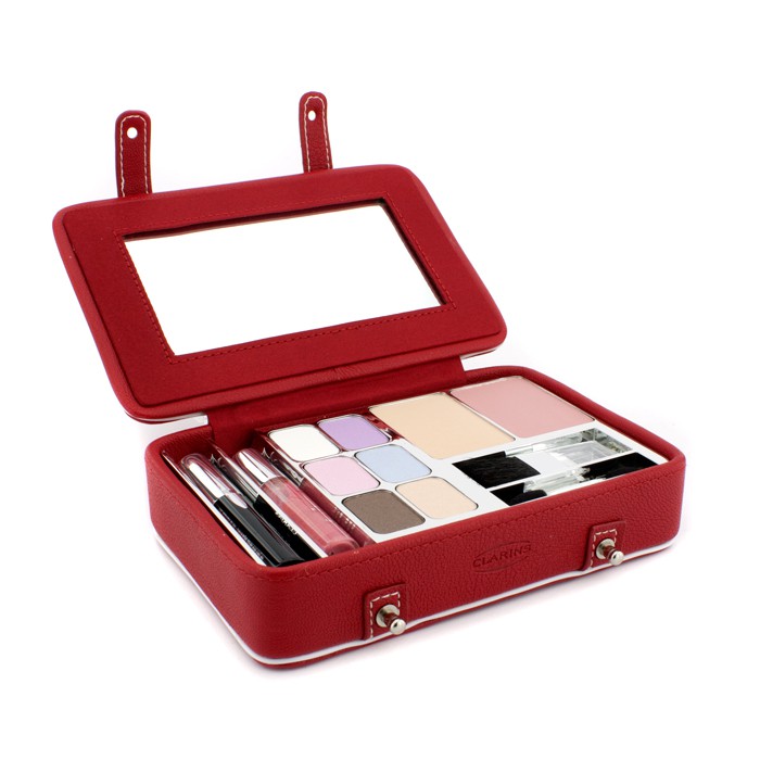 Clarins Travel Vanity Collection: Powder Compact + Blush + 6x Eye Shadows + Mascara + Lip Gloss + 2x Applicator Picture ColorProduct Thumbnail