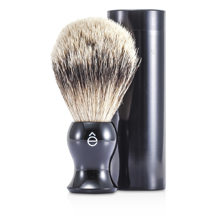 EShave Travel Brush Silvertip With Canister - Black 1pcProduct Thumbnail