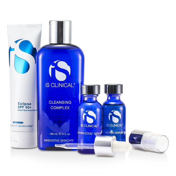 IS Clinical Acne Kit System: Cleansing Complex + Active Serum + Hydra-Cool Serum + Treatment Sunscreen 4pcsProduct Thumbnail