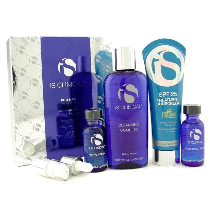 IS Clinical For Men Kit System: Cleansing Complex + Active Serum + Hydra-Cool Serum + Treatment Sunscreen 4pcsProduct Thumbnail