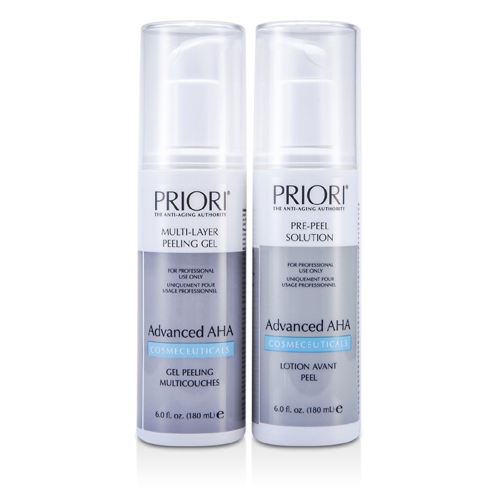 Priori Advanced AHA PRO Peel Kit (Salon Product) : Pre-Peel Solution + Multi-Layer Peeling Gel 2x180ml/6ozProduct Thumbnail