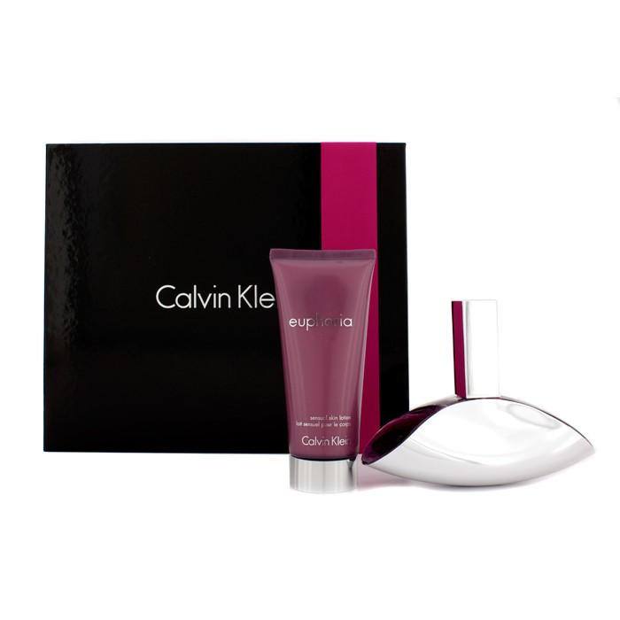 Calvin Klein Kazeta Euphoria: parfémovaná voda s rozprašovačem 100ml/3.4oz + tělová péče Sensual Skin Lotion 100ml/3.4oz 2pcsProduct Thumbnail
