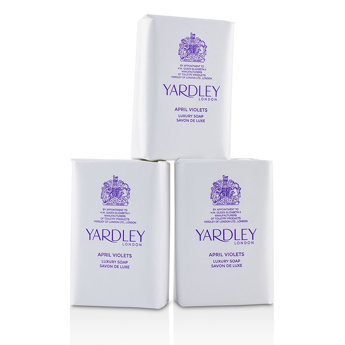 Yardley London April Violets Luxury Soap 3x100g/3.5ozProduct Thumbnail