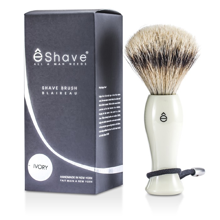 EShave Shave Brush Silvertip - White 1pcProduct Thumbnail