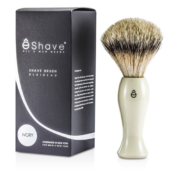 EShave Finest Badger Long Shaving Brush - White 1pcProduct Thumbnail