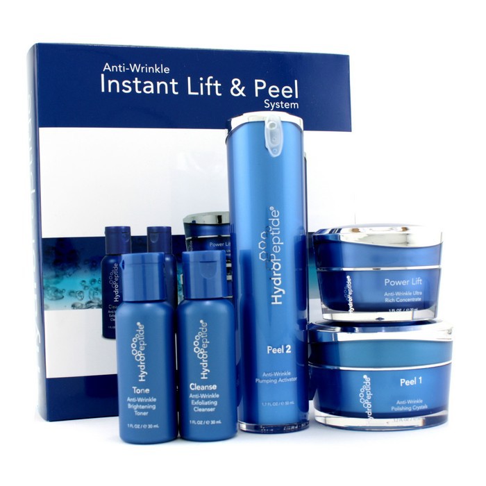 HydroPeptide Anti Wrinkle Instant Lift & Peel System: Cleanse + Tone + Peel 1 + Peel 2 + Power Lift 5pcsProduct Thumbnail