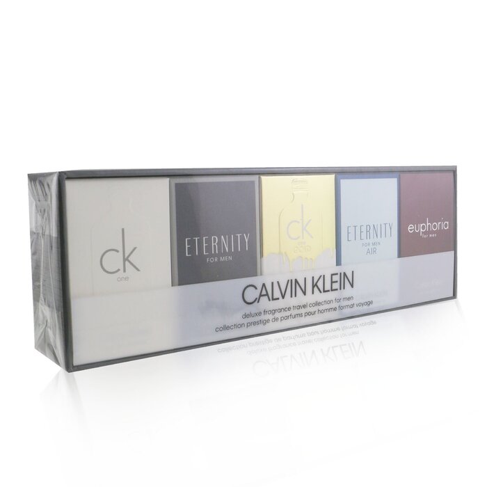 Calvin Klein Miniature Coffret: CK One Edt + Eternity Edt +CK One Gold Edt +Eternity Air Edt + Euphoria Men EDT (Box Slightly Damaged) 5x10ml/0.33ozProduct Thumbnail