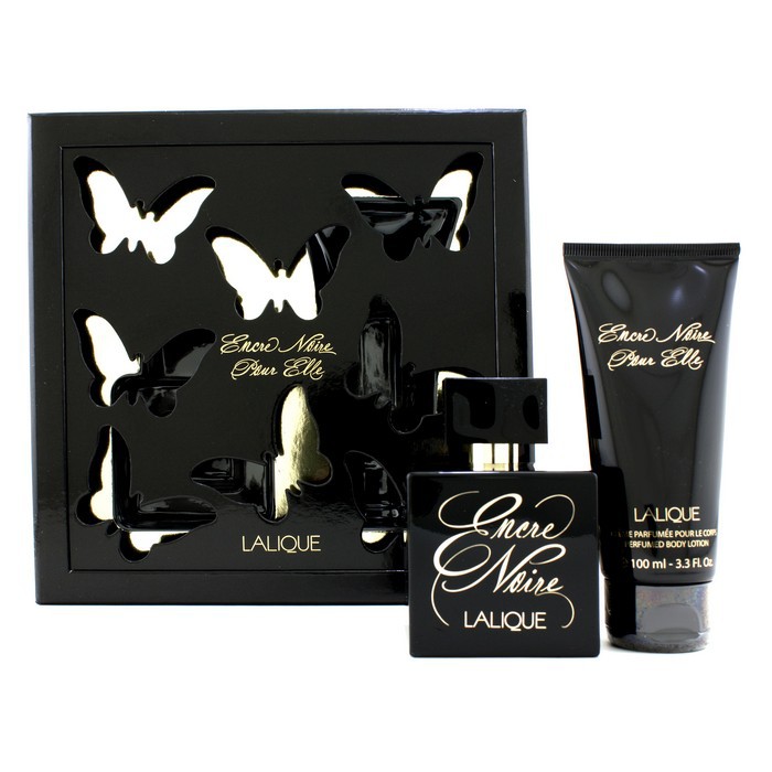 Lalique Zestaw dla kobiet Encre Noire Pour Elle: Woda perfumowana EDP Spray 100ml/3.3oz + Balsam do ciała 100ml/3.3oz 2 sztukiProduct Thumbnail