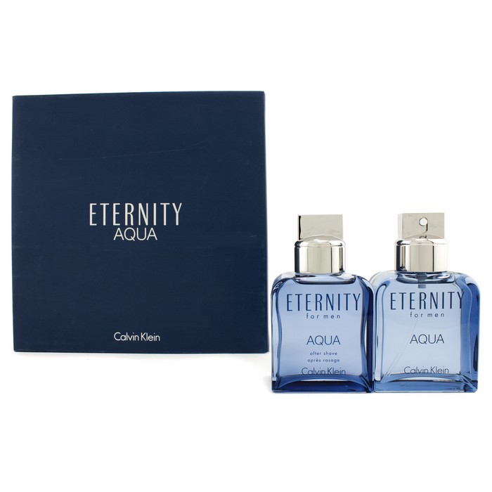 Calvin Klein Eternity Aqua Coffret (Blue Box): Eau De Toilette Spray 100ml/3.4oz + After Shave Lotion 100ml/3.4oz 2pcsProduct Thumbnail
