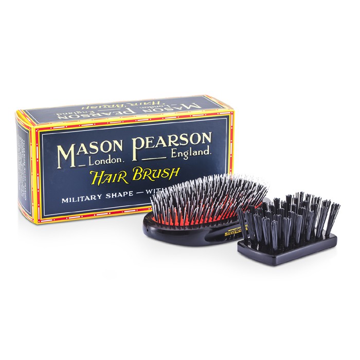Mason Pearson Boar Bristle & Nylon - Medium Junior Military Nylon & Bristle Hair Brush - Cepillo duo Cabello ( Rubí oscuro ) 1pcProduct Thumbnail