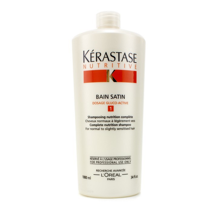 Kerastase Nutritive Bain Satin 1 Shampoo (Normal to Slightly Sensitised Hair) 1000ml/34ozProduct Thumbnail