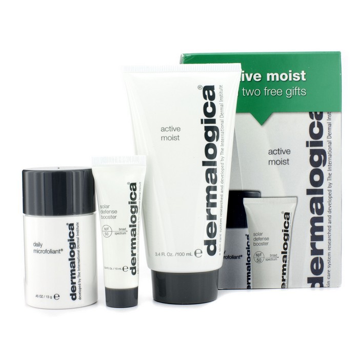Dermalogica Daily Essentials Kit (Combination/Oily Skin): Active Moist 100ml + Daily Microfoliant 13g + Solar Defense Booster SPF50 10ml 3pcsProduct Thumbnail