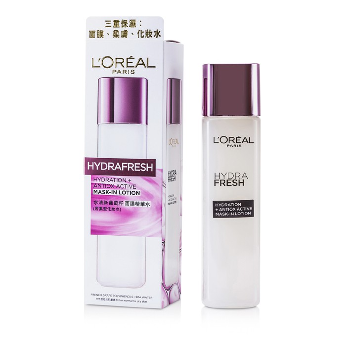 L'Oreal Hydra Fresh Hydration+ Antiox Active Mask-In Lotion - Masker 175ml/4.2ozProduct Thumbnail