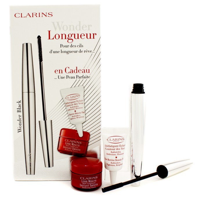 Clarins Wonder Length Set: 1x Mascara + 1x Instant Smooth Perfecting Touch MakeUp Base + 1 x Eye Revive Beauty Flash 3pcsProduct Thumbnail