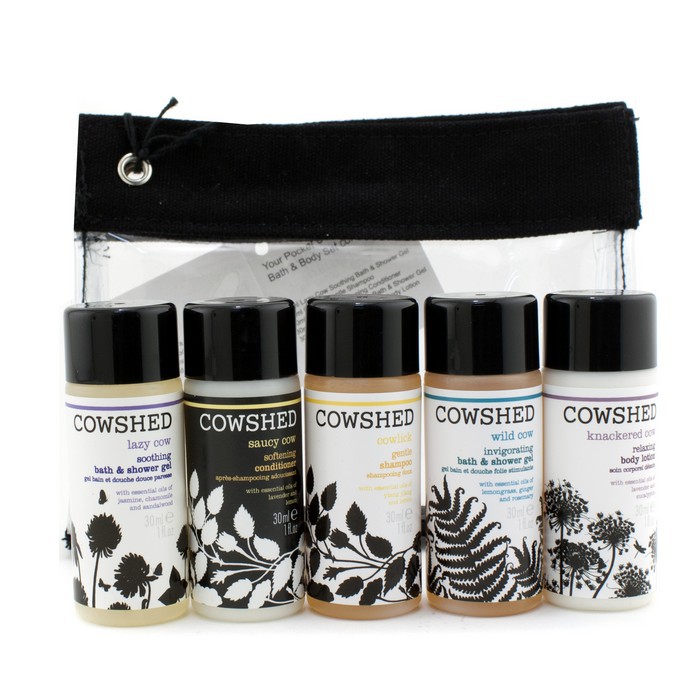 Cowshed Kit Pocket Cow Bath & Body: Shampoo + Conditioner + Gel amaciante Soothing + Invigorating Shower Gel + Loção corporal + Nescessaire 5x30ml+1bagProduct Thumbnail