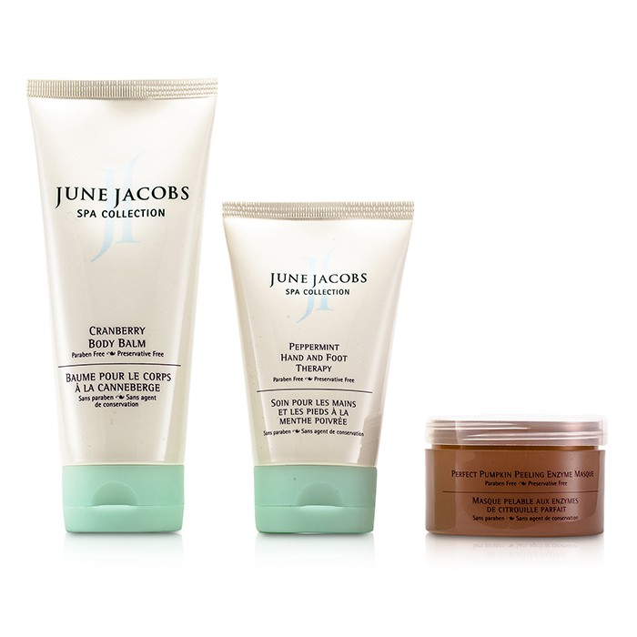June Jacobs Setul Spa Pentru Acasă: Mască Exfoliantă + Terapie Pentru Mâini şi Picioare + Balsam de Corp 3pcsProduct Thumbnail