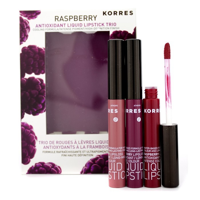 Korres Raspberry Antioxidant Liquid Lipstick Trio 3x3.5ml/0.12ozProduct Thumbnail