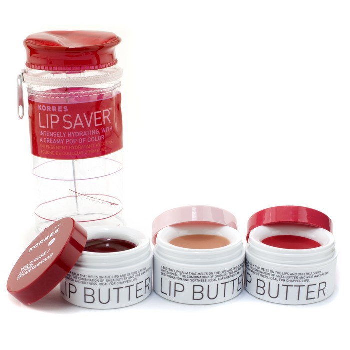 Korres Lip Saver:Jasmine + Pomegranate + Wild Rose Lip Butter 3pcsProduct Thumbnail