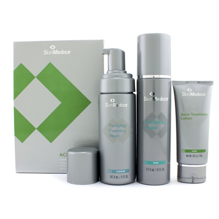 Skin Medica Acne System: Foaming Wash 147.9ml l+ Toner 177.44ml+ Lotion 56.7g (Exp. Date 07/2012) 3pcsProduct Thumbnail