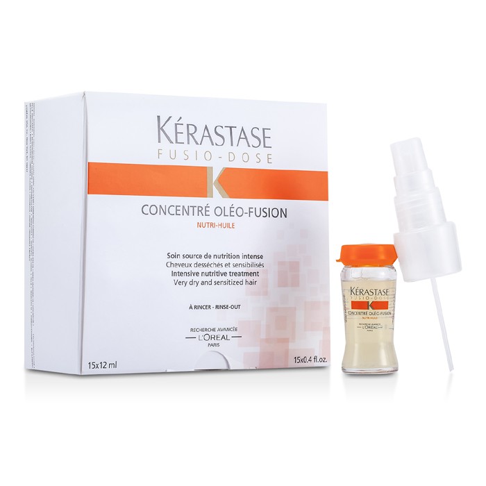 Kerastase Fusio-Dose Concentre علاج مغذٍ نباتي مركز (للشعر الجاف جداً والحساس) 15x12ml/0.4ozProduct Thumbnail