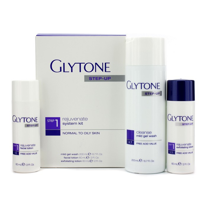 Glytone Step-Up Rejuvenate System Step 1 Kit (Normal to Oily Skin): Cleanser + Facial Lotion + Exfoliating Lotion 3pcsProduct Thumbnail