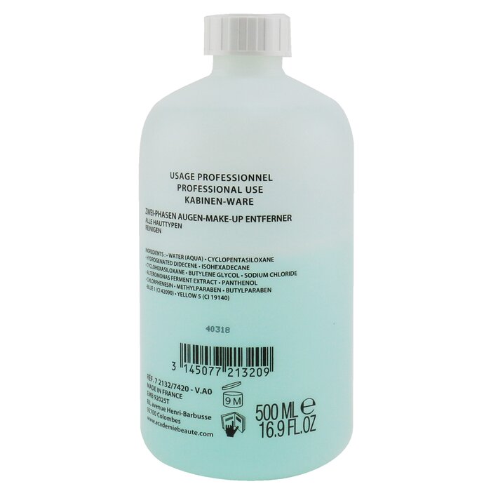 Academie Two Phase MakeUp Remover For Eyes (Salon Size) 500ml/16.9ozProduct Thumbnail