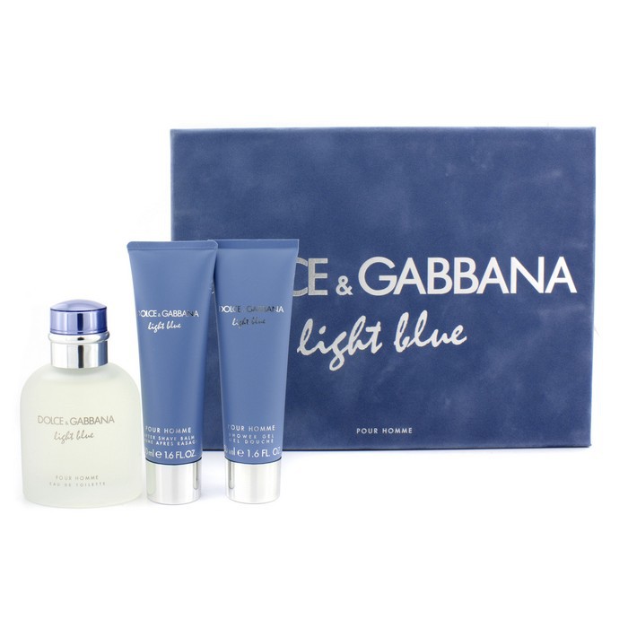 Dolce & Gabbana Estuche Homme Light Blue: Agua de Colonia Vap. 75ml/2.5oz + Bálsamo A/S 50ml/1.6oz + Gel de Ducha 50ml/1.6oz 3pcsProduct Thumbnail