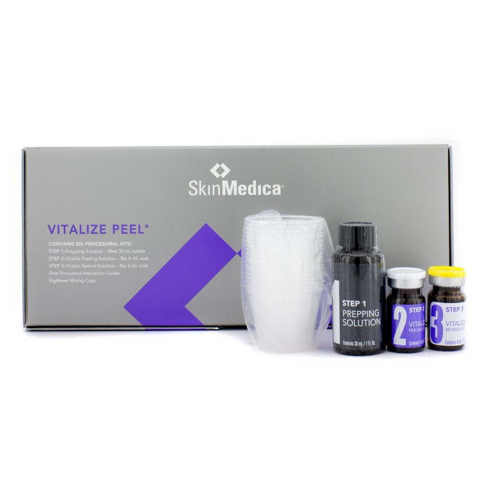 Skin Medica Vitalize Peel Multi Տուփ. Պատրաստող Լուծույթ + 6x Շերտազատող Լուծույթ + 18x Բաժակ + Ուղեցույց 26pcsProduct Thumbnail