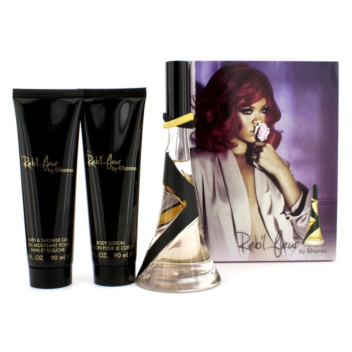 Rihanna Reb'l Fleur Coffret: Eau De Parfum Spray 50ml/1.7oz + Body Lotion 90ml/3oz + Shower Gel 90ml/3oz 3pcsProduct Thumbnail