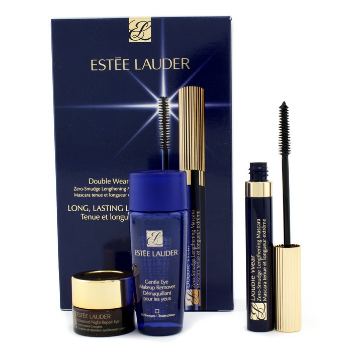 Estee Lauder ชุด Double Wear Mascara : มาสคาร่า+ ทำความสะอาดเครื่องสำอางรอบดวงตาอ่อนโยน+ ซ่อมแซมรอบดวงตา Adv. Night Repair 3 ชิ้นProduct Thumbnail