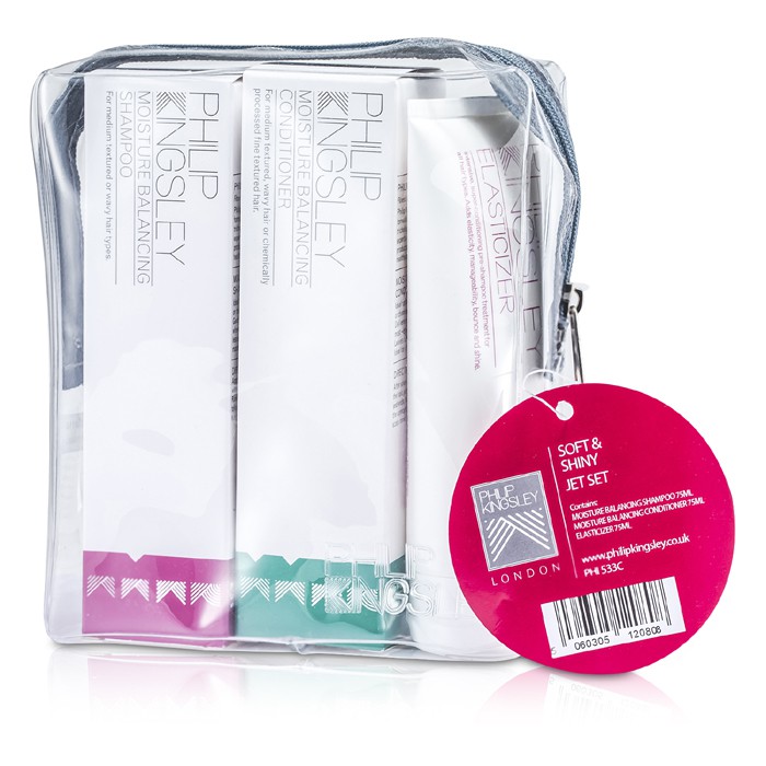 Philip Kingsley Soft & Shine Jet Set: Shampoo 75ml + Conditioner 75ml + Elasticizer 75ml 3pcsProduct Thumbnail