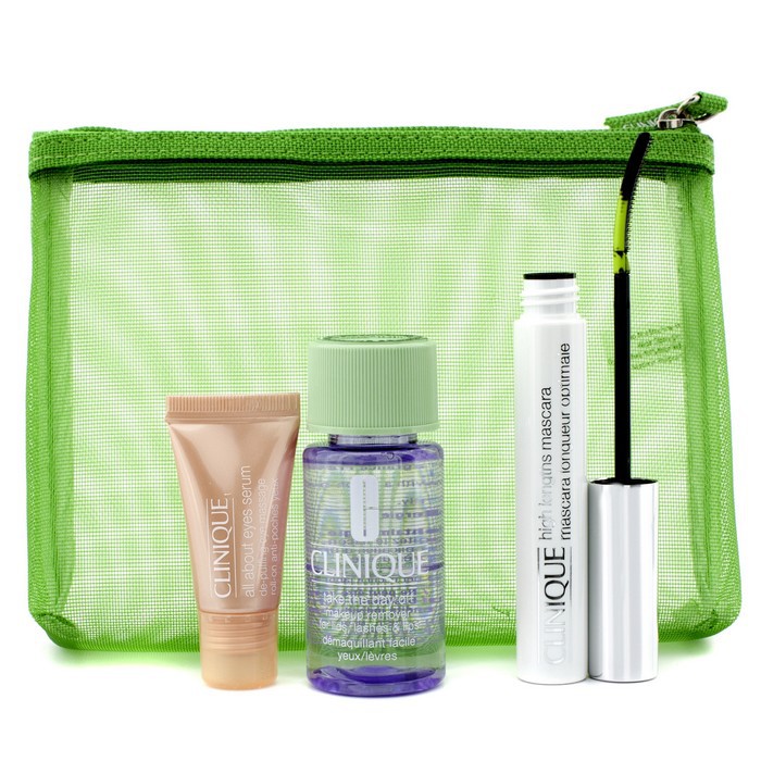Clinique Lengthen & Define: 1x High Lengths Mascara, 1x All About Eyes Serum, 1x Take The Day Off Makeup Remover, 1x Bag 3pcs+1bagProduct Thumbnail
