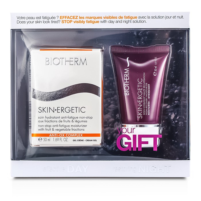 Biotherm Kit Skin Ergetic: Creme Non-Stop Anti-Fatigue Moisturizer Cream Gel 50ml +Creme noite Overnight High-Recovery Moisturizer 30ml 2pcsProduct Thumbnail