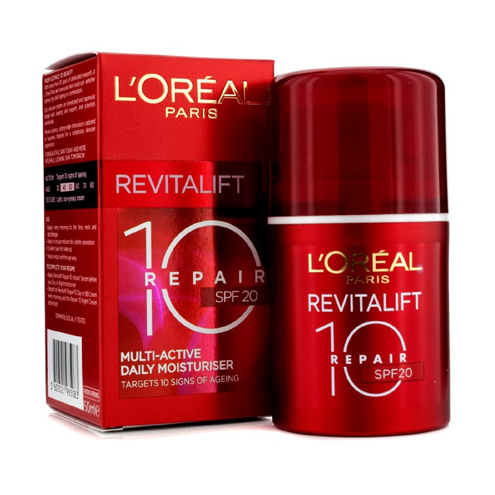 L'Oreal Dermo-Expertise RevitaLift Repair 10: Multi-Active päivittäinen kosteusvoide SPF20 50ml/1.7ozProduct Thumbnail