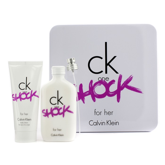 Calvin Klein Caixa CK One Shock For Her : Eau De Toilette Spray 100ml/3.4oz + Loção corporal 100ml/3.4oz 2pcsProduct Thumbnail