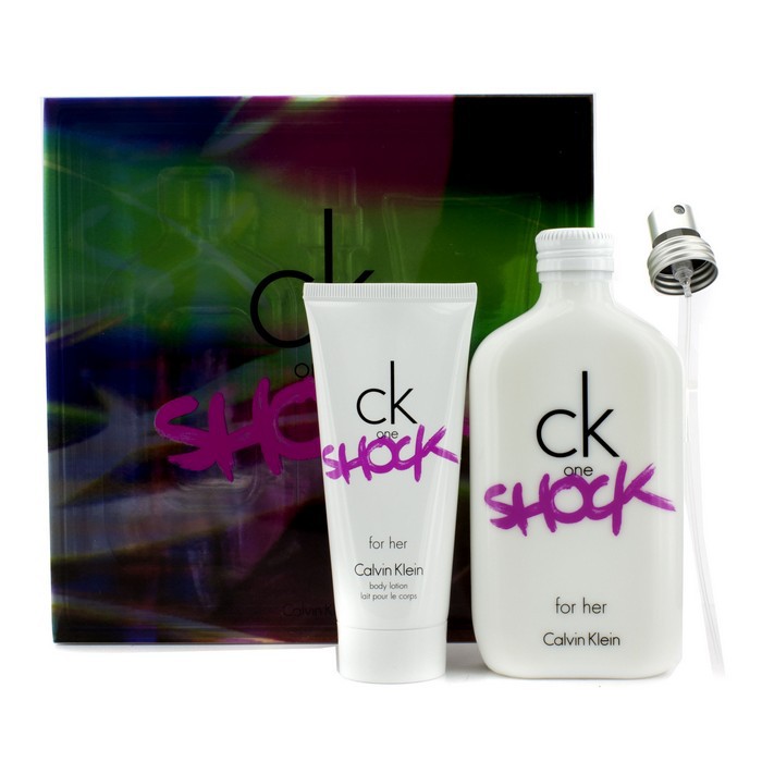 Calvin Klein CK One Shock For Her szett: Eau De Toilette spray 200ml/6.7oz + testápoló lotion 100ml/3.4oz 2pcsProduct Thumbnail