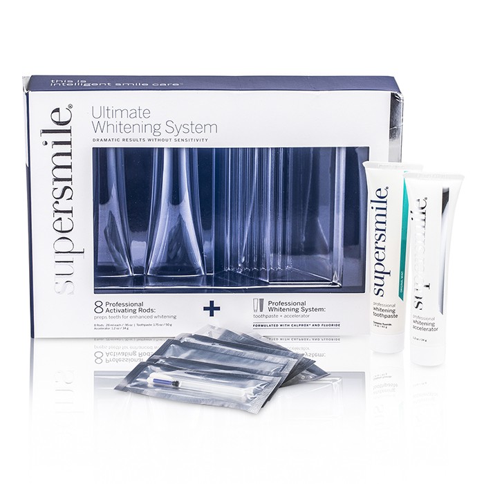 Supersmile ชุด Ultimate Whitening System: ยาสีฟัน 50g/1.75oz + กระตุ้นฟัน Accelerator 34g/1.2oz + แท่งกระตุ้นฟัน 8 แท่ง 2ชิ้น+8หลอดProduct Thumbnail