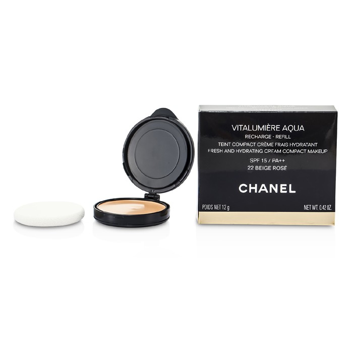 Chanel Vitalumiere Aqua Tươi &Cung Cấp Nước Kem Compact Trang Điểm SPF 15 Nạp Lại 12g/0.42ozProduct Thumbnail