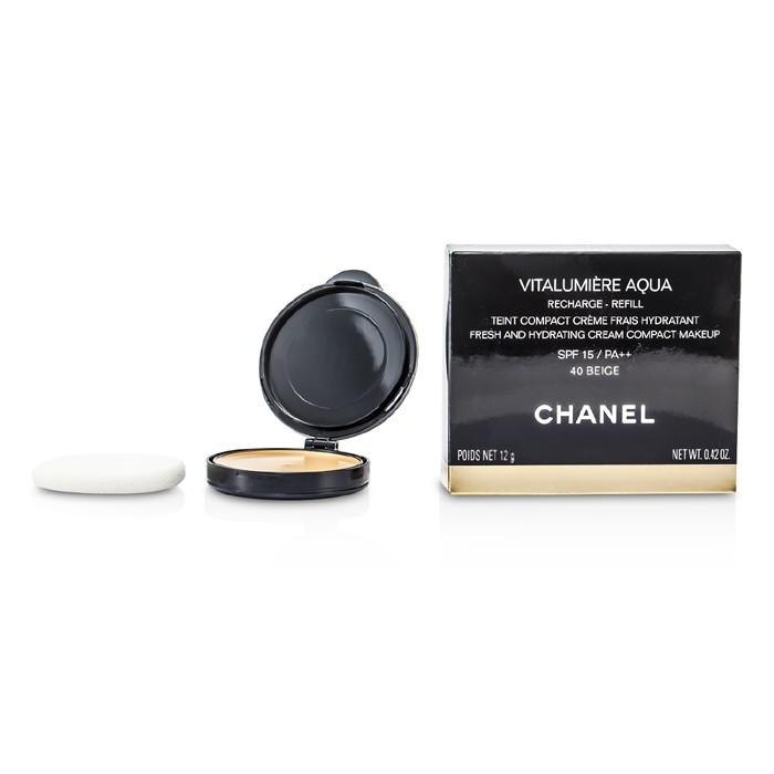 Chanel Vitalumiere Aqua Maquillaje Compacto Crema Fresco e Hidratante SPF 15 Recambio 12g/0.42ozProduct Thumbnail
