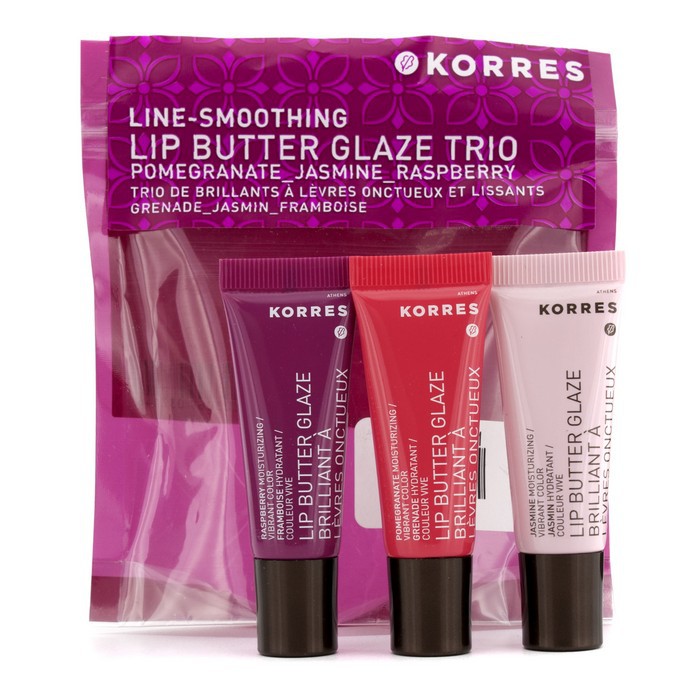 Korres สีปาก Line Smoothing Lip Butter Glaze Trio (3x ลิป Lip Butter Glaze) 3x10ml/0.34ozProduct Thumbnail