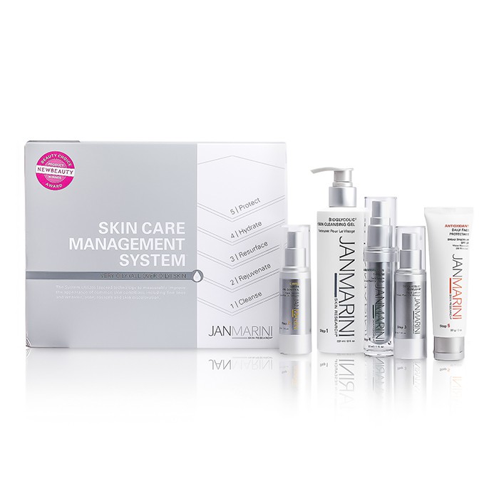 Jan Marini Skin Care Management System: Cleansing Gel + Face Protectant + Oil Control + Face Lotion + Face Serum (Very Oily Skin) 5pcsProduct Thumbnail