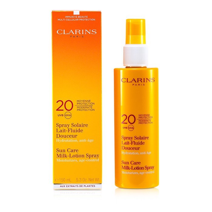 Clarins สเปรย์โลชั่นปกป้องผิวสูตรน้ำนม Sun Care UVB/UVA 20 150ml/5.3ozProduct Thumbnail
