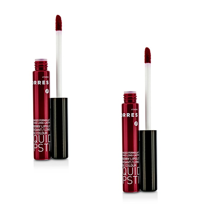 Korres Pomadka w płynie (dwie sztuki) Raspberry Antioxidant Liquid Lipstick Duo Pack 2x3.5ml/0.12ozProduct Thumbnail