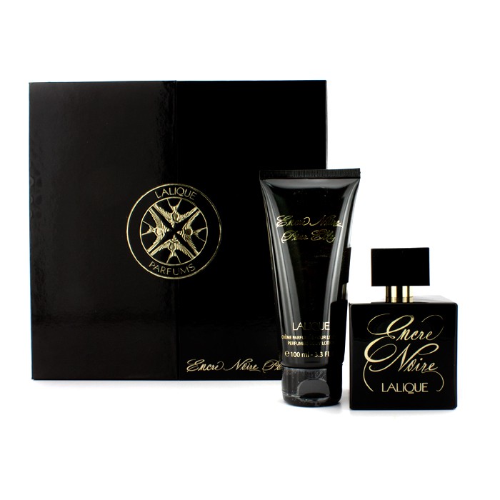 Lalique Encre Noire -rasia: Eau De Parfum -hajuvesi 100ml/3.3oz + tuoksuva vartalovoide 100ml/3.3oz 2pcsProduct Thumbnail