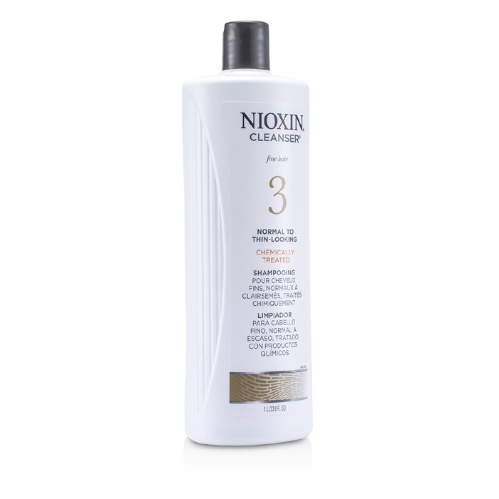 Nioxin System 3 Pembersih Untuk Rambut Halus, Dirawat Kimia, Normal ke Terlihat Menipis 1000ml/33.8ozProduct Thumbnail