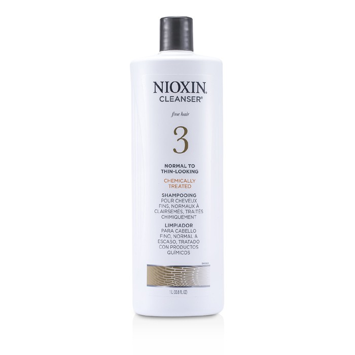 Nioxin Szampon do włosów normalnych i cienkich poddawanych zabiegom chemicznym System 3 Cleanser For Fine Hair, Chemically Treated, Normal to Thin-Looking Hair 1000ml/33.8ozProduct Thumbnail