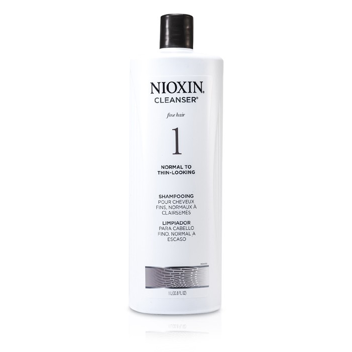 Nioxin Shampoo System 1 Cleanser p/ cabelo fino, Normal e cabelo com aparenvia mais fina 1000ml/33.8ozProduct Thumbnail