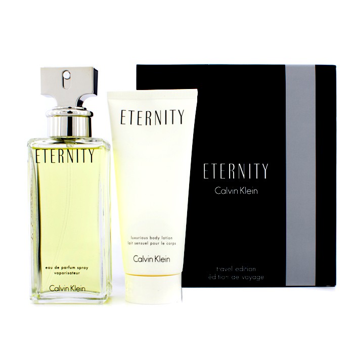 Calvin Klein Eternity Travel Edition Coffret: Eau De Parfum pihusti 100ml/3.4oz + Luxurious ihupiim 100ml/3.4oz 2pcsProduct Thumbnail