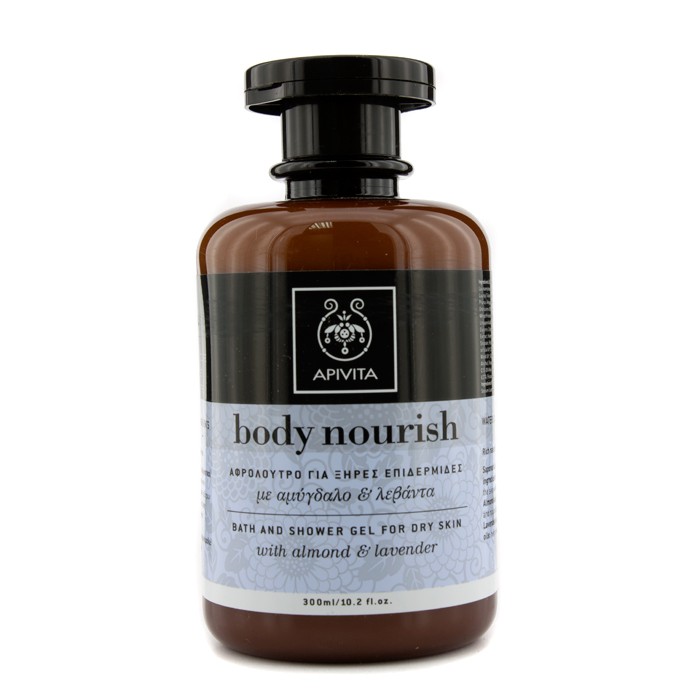 Apivita Body Nourish Bath And Shower Gel with Almond & Lanvender (For Dry Skin) 300ml/10.2ozProduct Thumbnail