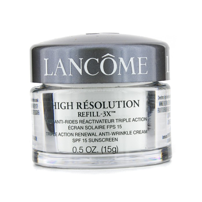 Lancome High Resolution Refill 3X Triple Action Renewal Anti-Wrinkle Cream SPF15 (Unboxed Travel Size, Made in USA) 15g/0.5ozProduct Thumbnail